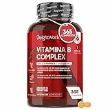 Vitamina B Complex ad Alto Dosaggio - 365 Compresse Vegane di Vitamine B Per 1 Anno - Vitamine Gruppo B con Biotina, Vitamina B6 B9 B12 B1, B2, B3, B5, Multivitaminico Gruppo B con Vitamina C