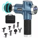 HOPOSO - Pistola per massaggi muscolari, 30 velocità, 4800 giri/min, massaggiatore elettrico professionale con 8 testine massaggianti, ricarica USB C, pistola massaggiatrice regalo per sport recupero