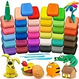 ESSENSON Argilla da Modellare – 36 Colori Pasta Modellabile Magica Essiccante all'Aria per Bambini, Regalo per Ragazzi e Ragazze dai 3 ai 12 Anni