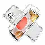 LXHGrwoH Cover per Samsung Galaxy A12 / Samsung Galaxy M12, Custodia 2in1 Dual Layer Ibrida [360°] Full Body Antiurto Protettiva [Silicone TPU Fronte] e [Rigida Plastica Back] Caso, [Transparente]