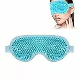 Maschera Gel per Occhi, Gel Face Mask, Maschera per gli Occhi in Gel Riutilizzabile, Mascherina Refrigerante Occhi in Termo Gel, Terapia Freddo Caldo per Mal Testa Occhi Gonfi, Cerchi Scuri, Blu