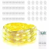 Gvolatee Luci per Foto, Lucine Led Decorative Bianco Caldo Foto Clip Filo 10M Appendi Foto con 60 Clips, Filo per Foto con Mollette Batteria per Decorazioni Camera da Letto, Festa, Matrimonio