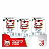 Omino Bianco - Additivo Lavatrice Bianco Vivo in Polvere per Bucato, Azione Sbiancate, Specifico per i Tessuti Bianchi, 500 g x 3
