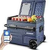 BODEGA 45 Litri Frigoriferi Portatile, Frigo Per Auto,Doppia Zona e Doppie Porte, 12/24V DC e 100-240V AC, da -20℃ a 20℃, Per Auto, Camion, Camper, Barca E Presa Di Corrente
