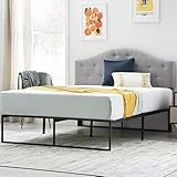 Linenspa Struttura letto contemporanea, rete letto in metallo con doghe in acciaio, 30 cm di spazio libero, contenitore sotto il letto, montaggio rapido, letto Piazze francese 140x200 cm