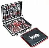 kwb Valigetta portautensili, set di utensili da 80 pezzi, in robusto alluminio, con serratura, imbottita con inserti in schiuma, set di utensili di alta qualità, ideale per l'officina e in viaggio