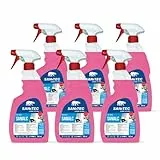 Sanitec, Sanialc, Detergente Universale, Profumato, a Base Alcolica per Pulire e Sgrassare Senza Risciacquare e Senza Lasciare Aloni, Asciuga Velocemente, 100% Made in Italy, 6 Flaconi 750 ml