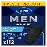 TENA MEN Protective Shield Pacco Scorta Mensile - Scudi protettivi per perdite urinarie maschili, discreti e confortevoli, Level 0, 8 conf. x 14 scudi