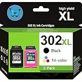Cartucce 302 Nero e Colore regenerate per HP 302 Cartucce Stampante,inchiostro stampante 302XL Compatibili per Officejet 3831 3833 3830 5230 5232 4650 Deskjet 3636 3630 3633 2130 Envy 4520 4527 4525