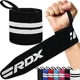 RDX Fasce Polsi Sollevamento Pesi Cinghie Passante Pollice, Approvato da IPL e USPA, Polsini Palestra Supporto Polso Wrist Wraps Polsiera Allenamento, Powerlifting, Bodybuilding, Fitness, Uomo Donna