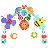 Carastek Arco per Passeggino, Giocattoli Musicali mobili Honeybee Presepe Giocattolo da Portare con sé per attività sensoriali Pieghevoli Regolabili per buttafuori, seggiolino Auto e Carrozzina