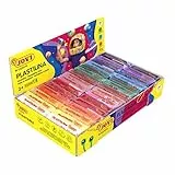 Jovi - PLASTILINA, Pasta da modellare a base vegetale, 30 x 50 grammi, Multicolore, Colori vivaci e grande plasticità, Senza glutine, Ideale per bambini a partire dai 2 anni (70S)