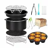 8 Inch Accessori Per Friggitrice Ad Aria10 Pezzi,Per Tutte Le Marche Di Friggitrice Ad Aria XL Oltre 4 Litri Come GOWISE/PHILLIPS/COZYNA/COSORI, 4 Pezzi Extra Di Perni Per Grigliare