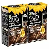 Garnier Olia Highlights Trattamento Decolorante per Capelli Castani Senza Ammoniaca Formula Vegana Senza Siliconi con Oli di Fiori e Argilla 4 Livelli di Schiaritura Risultato Naturale - 2 Confezioni