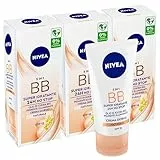 Nivea Essential BB Cream Crema Giorno Super-Idratante 24H No Stop SPF 15 uniformante viso idratante con Olio di Jojoba Bio e Minerali - 3 Flaconi da 50ml