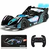 BMSARE Macchina Telecomandata, RC Auto 2,4Ghz con Luce LED e Spray, Rotazione 360° Drift F1 Race Auto, 4WD Alta Velocità Ricaricabile 1200mAh Batteria RC Auto per Bambini Regalo (Nero)