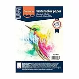 Vaessen Creative Florence Carta per Acquerello, Foglio A5, Bianco, 300 g/mg, Superficie Liscia, Qualità Professionale, 15 fogli per Pittura, Scrittura a Mano e Progetti Artistici