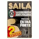 Saila - Liquirizia Extra Forte Purissima, 100% Italiana, Senza Glutine - 2 Astucci Bipack Da 72 Gr