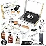 ✮ BARBER TOOLS ✮ Kit/Set/Cofanetto per la cura e manutenzione della barba e radersi | Cosmetici Made in Francia.