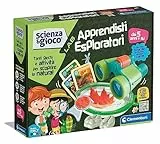 Clementoni Lab-Apprendisti Esperimenti di Scienza, Kit Esploratore, Gioco Scientifico Bambini 5 Anni, Laboratorio, con Binocolo, Made in Italy, Colore Italiano, 19363