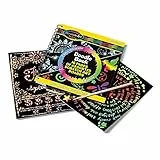 Melissa & Doug- Blocco da Disegno Scratch Art con 16 Tavolette e Uno Stilo in Legno, 15947