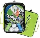 Donic-Schildkröt Set da Ping Pong Outdoor Alltec Hobby, 2 Racchette in Plastica, Impermiabile e Lavabili, 3 Palline, Borsa di Qualità, 788648