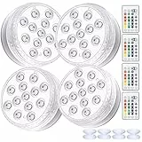Sommergibile Luce LED RGB, ALED LIGHT Luci Piscina Impermeabile LED Luci Subacquee con Telecomandi Laghetto di Notte Luci Decorazione per Piscina Festa Cerimonia Nuziale Halloween Partito Fish Tank