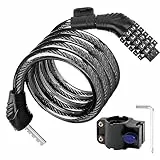Lucchetto Bici Combinazione,Catena Bicicletta Antifurto 120cm x 12mm Livello di Sicurezza Alto,Lucchetto Bicicletta con Codice Intelligente a 5 Cifre per Bicicletta MTB Monopattino Elettrico