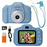 An Shopto Macchina Fotografica Bambini Maxi Blu 48mp Full Hd Sd 32gb Doppia Fotocamera Batteria Ricaricabile Da 1200 Mha Zoom 8x Schermo 2,4 Idea Regalo Compleanno Per Bimbi Da 3 A 10 Anni
