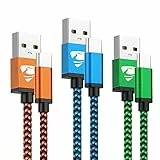 Cavo USB C, Cavo USB Type-C 2Metri 3Pezzi Caricabatterie Cavetto Ricarica Rapida Filo Caricatore Carica per Samsung S21 S22 S20 S10 S8 S9 A13 A20e A33 A52 A52s A53 A72 A21s, Huawei/Google Pixel/Xiaomi