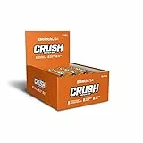 BioTechUSA Crush Bar Barretta multi-strato senza zuccheri aggiunti, con 20 g di proteine, 12 * 64 g, Cioccolato-Burro di arachidi
