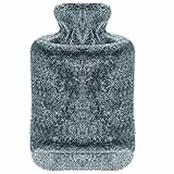 unibelin Borse Acqua Calda, 2L Grande Capienza Borsa dell'acqua Calda con Peluche Morbida Copertura, Boule Acqua Calda per Dolori e Febbre Alleviare il Dolore, Schiena, Collo e Spalle