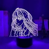 Lbvrgg Kimi Ni Todoke Led Luce notturna per bambini decorazione della camera da letto Illusione luce regalo di compleanno regalo anime lampada da tavolo Sawako Kuronuma-16 colori con telecomando