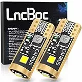 LncBoc Lampadina T10 W5W LED 168 194 3SMD 3030 Bianco 12V 6000K Per Luci Targa LED Auto Lampadine Luci LED Posizione Cortesia Interne Targa Lampade confezione da 2