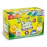 CRAYOLA - Silly Scents, Tempere Profumate Lavabili, 6 Colori Assortiti, Attività Creativa per Bambini, 54-2392