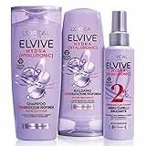 L’Oréal Paris Elvive Kit con Shampoo + Balsamo + Trattamento Hydra Hyaluronic, 72h Idratazione profonda con Acido Ialuronico