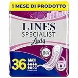 Lines Specialist Lady Assorbenti per Incontinenza Leggera Maxi, 36 Unità, Confezione da 3 x 12 assorbenti