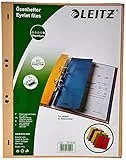 Leitz - Cartelle con fori e copertina a metà aletta, formato A4, in cartoncino Manila, 5 pz, colori assortiti