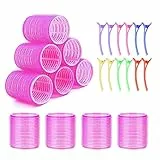 10 Pezzi Bigodini Grandi, 45mm Bigodini, Igodino con Clip a Becco D'anatr, Bigodini per Capelli Corti, Bigodini Grandi per Capelli Lunghi, Bigodini per Capelli per Tutte Donne