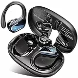 Cuffie Bluetooth Sport, Auricolari Bluetooth 5.3 Stereo HiFi, Cuffie Bluetooth 75 Ore Display LED, Chiamata ENC HD, Cuffie Wireless Bassi Potenziati, Cuffiette Bluetooth IP7 Impermeabili, USB-C, Nero
