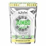 NYX Professional Makeup Ciglia Finte, Tenuta Fino a 12H, Banda Invisibile, Ri-Utilizzabili Fino a 15 Volte, Ciglia Vegane*, Jumbo Lash!, Extension Clusters