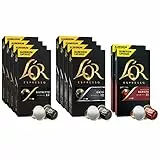 L'Or - Cofanetto Capsule di Alluminio Caffè Espresso Confezione Mista - Variety Pack Intensi - 10 Pacchetti [100 pezzi: 40 Ristretto, 40 Onyx, 20 Barista]