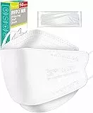 Tayogo 50 Mascherine FFP2 5 strati Certificate CE 2841 EN 149:2001 + A1:2009 P2 Mascherina 3D SENZA ODORE SANIFICATA FP2 morbide confortevoli Imbustate SINGOLARMENTE (Bianco - Fish)