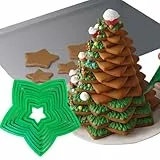 Crethink Set di formine per biscotti a forma di stella di Natale, 10 pezzi, formine per biscotti a forma di stella, decorazione natalizia per biscotti e ciambelle, per albero di Natale