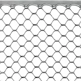 Rete Protettiva per Balconi, Recinzioni e Cancellate, 0,50 x 5 m, TENAX Exagon Argento