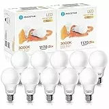 Aigostar Lampadine LED E27 Luce Bianca Calda 3000K，12W (equivalenti a 81W)，1170Lumen，A60 LED Lampadina Super Luminosa，Pacco da 10