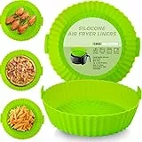 YOGINGO Teglia Cestino Pentola in Silicone per Friggitrice ad Aria 20 cm Princess COSORI Xiaomi Ninja - 1PZ Verde