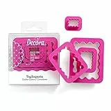 Decora 0255310 Set 4 Tagliapasta Rettangolo Festonato 1,5 3,5 5,5 7,5 H 2,2