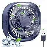 BOSONER Ventilatore USB silenzioso, mini ventilatore USB da tavolo, piccolo ventilatore USB con 3 velocità, rotazione a 360°, ventilatore da scrivania per ufficio, casa e all'aperto