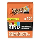 BE-KIND Barretta al Gusto di Burro di Arachidi e Cioccolato Fondente, Snack senza Glutine, 1 Confezione x 12 Barrette da 40 g
